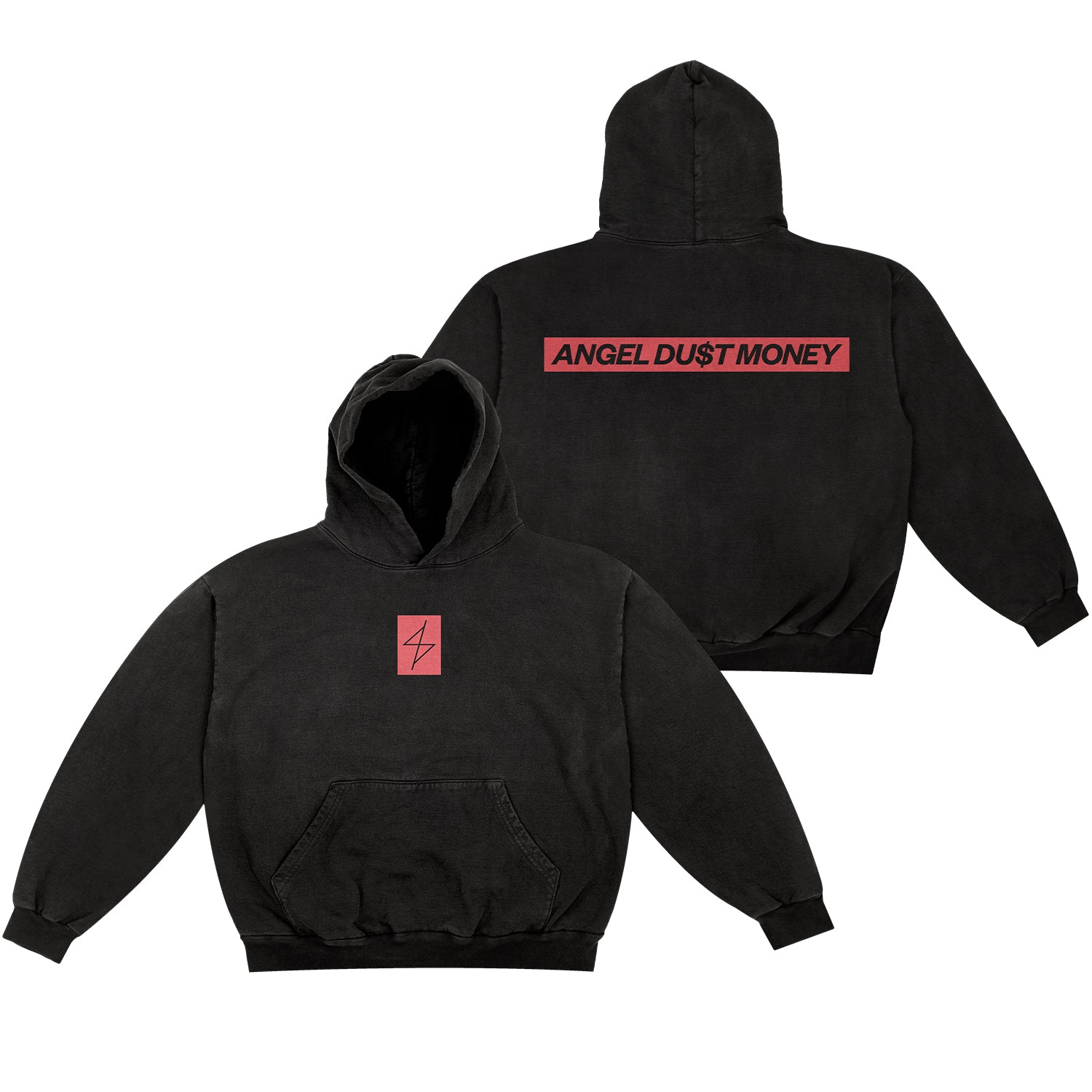 Angel Du$t - Block Logo Hoodie (Black)