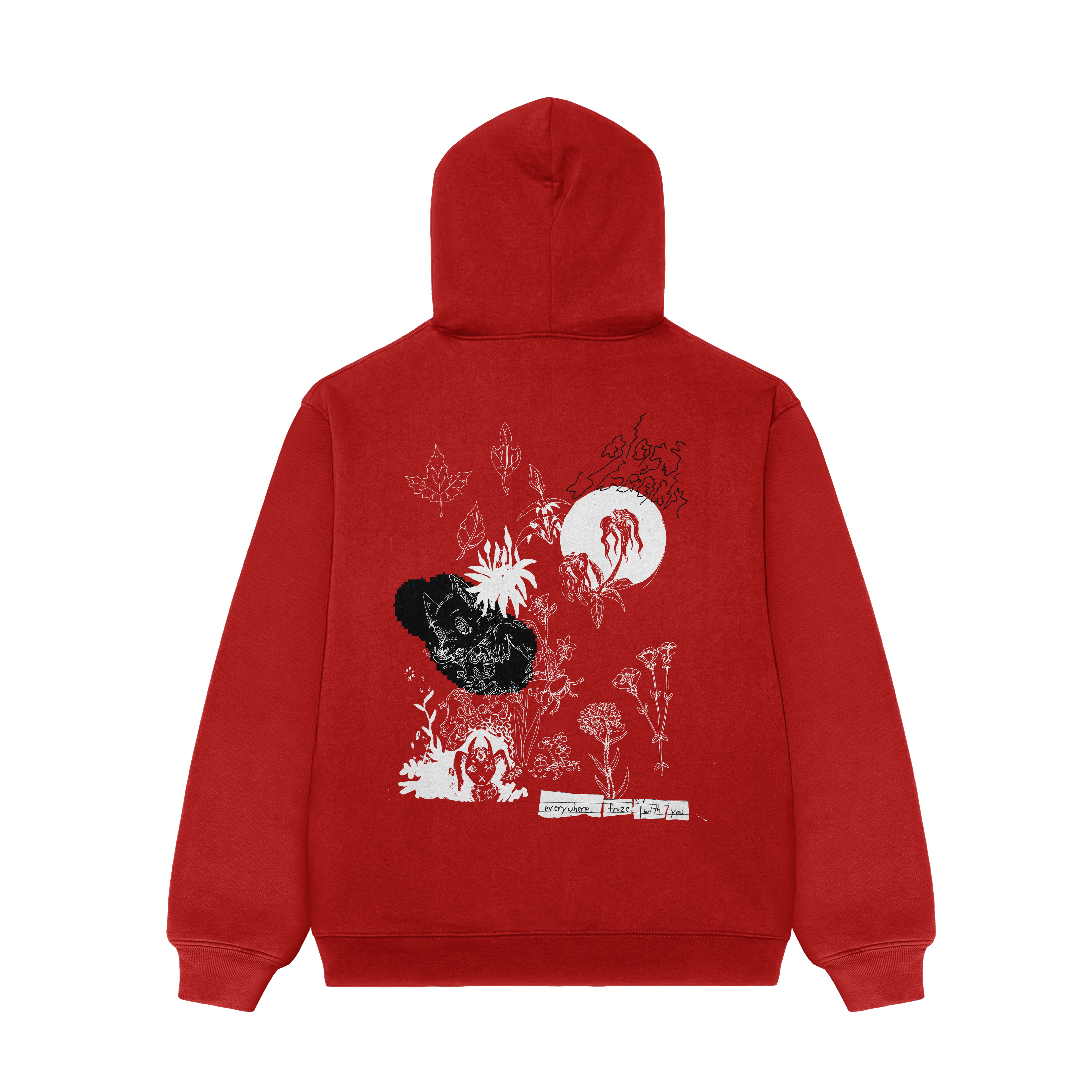 GLASS BEACH - EVERYWHERE HOODIE (RED)