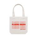 GLASS BEACH - PLASTIC DEATH TOTE BAG (NATURAL)
