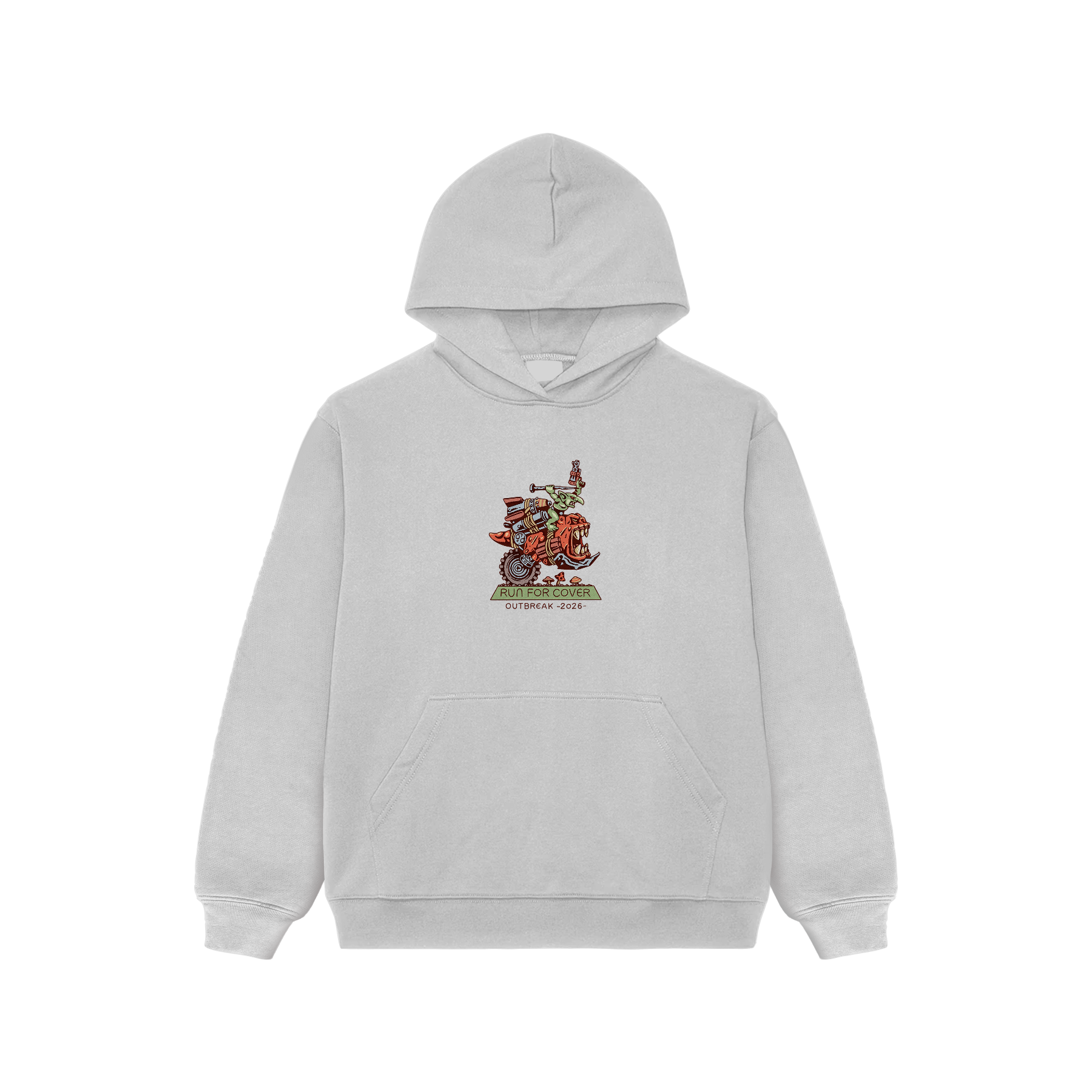 Run For Cover - Warhammer Hoodie 'Outbreak Exclusive' (Grey)