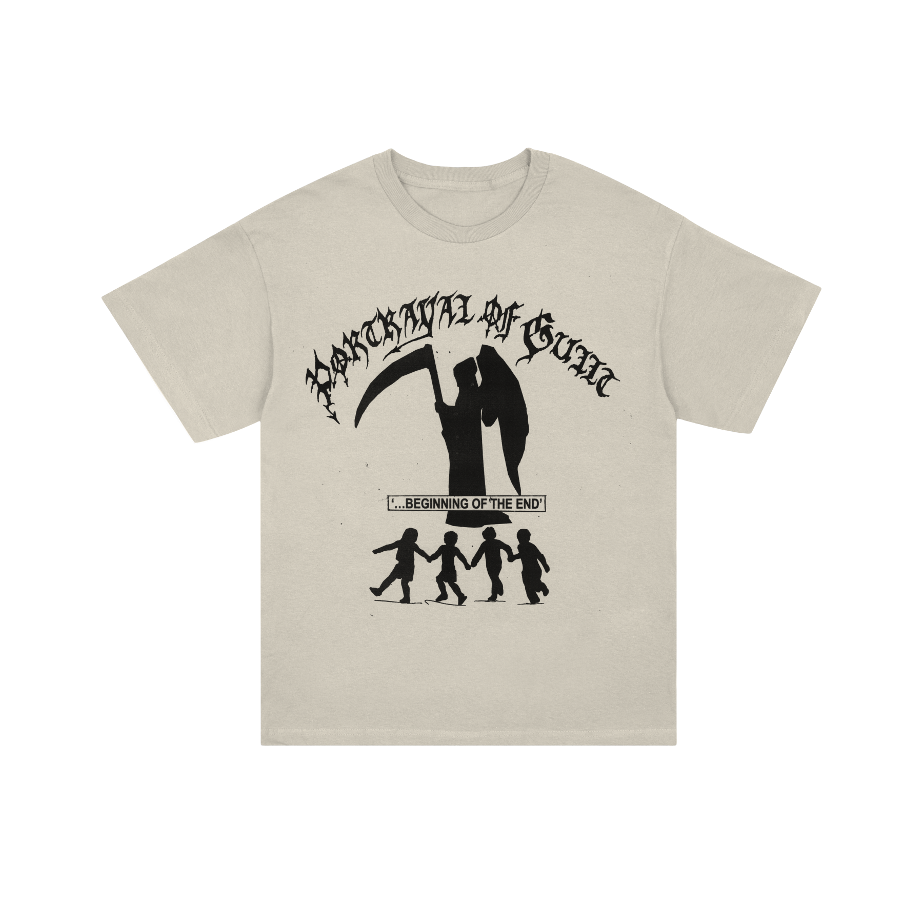 PORTRAYAL OF GUILT - BEGINNING OF THE END T-SHIRT (NATURAL)