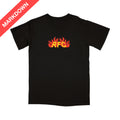 RUN FOR COVER - FIRE LOGO T-SHIRT (BLACK)