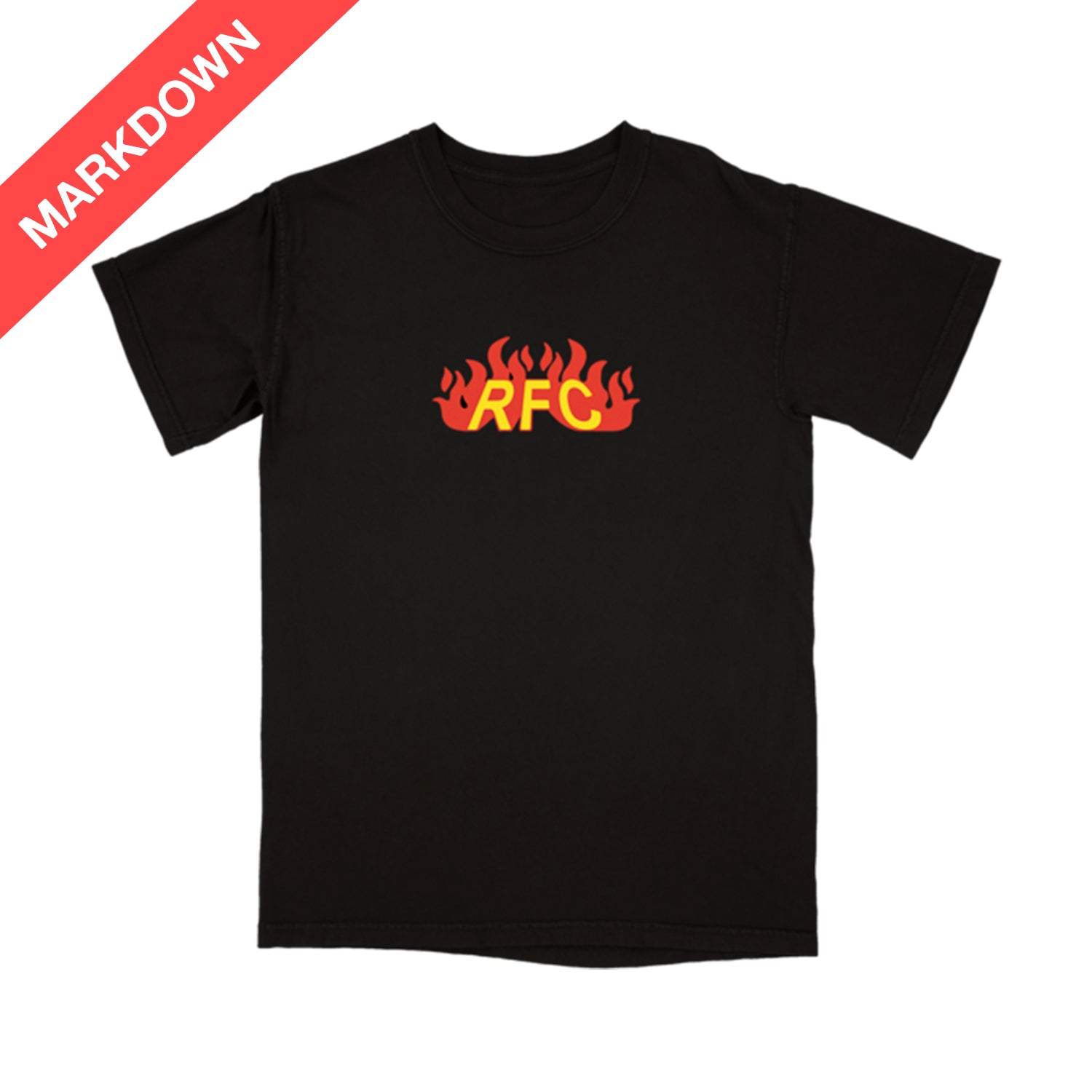 RUN FOR COVER - FIRE LOGO T-SHIRT (BLACK)