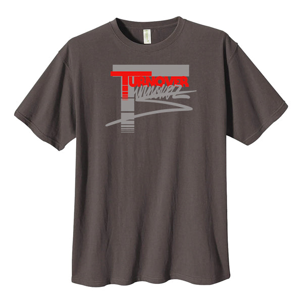 TURNOVER - RETRO LOGO T-SHIRT (DARK GREY)