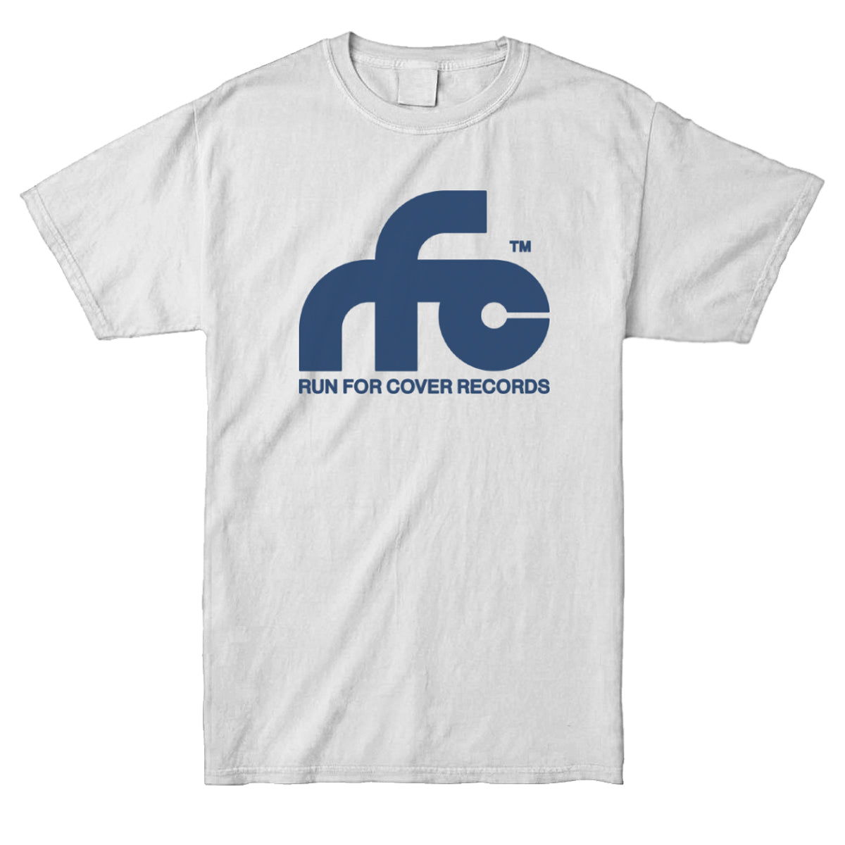 Run For Cover - Logo Shirt (White with Blue)