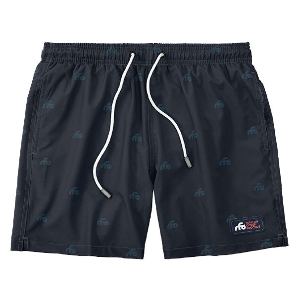 RUN FOR COVER - REPEATER LOGO SHORTS (NAVY)