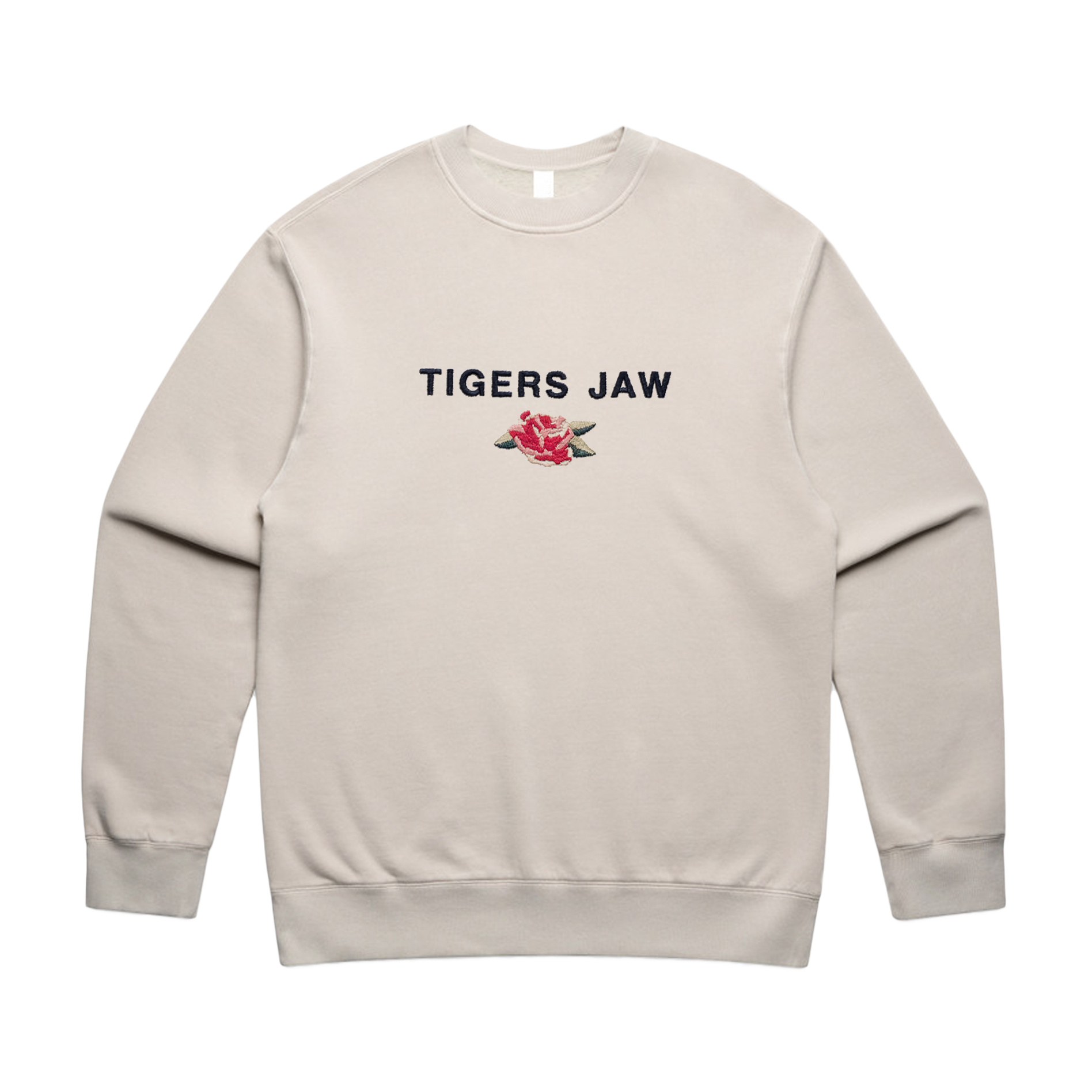 TIGERS JAW - CHARMER EMBROIDERED CREWNECK SWEATSHIRT (SAND)