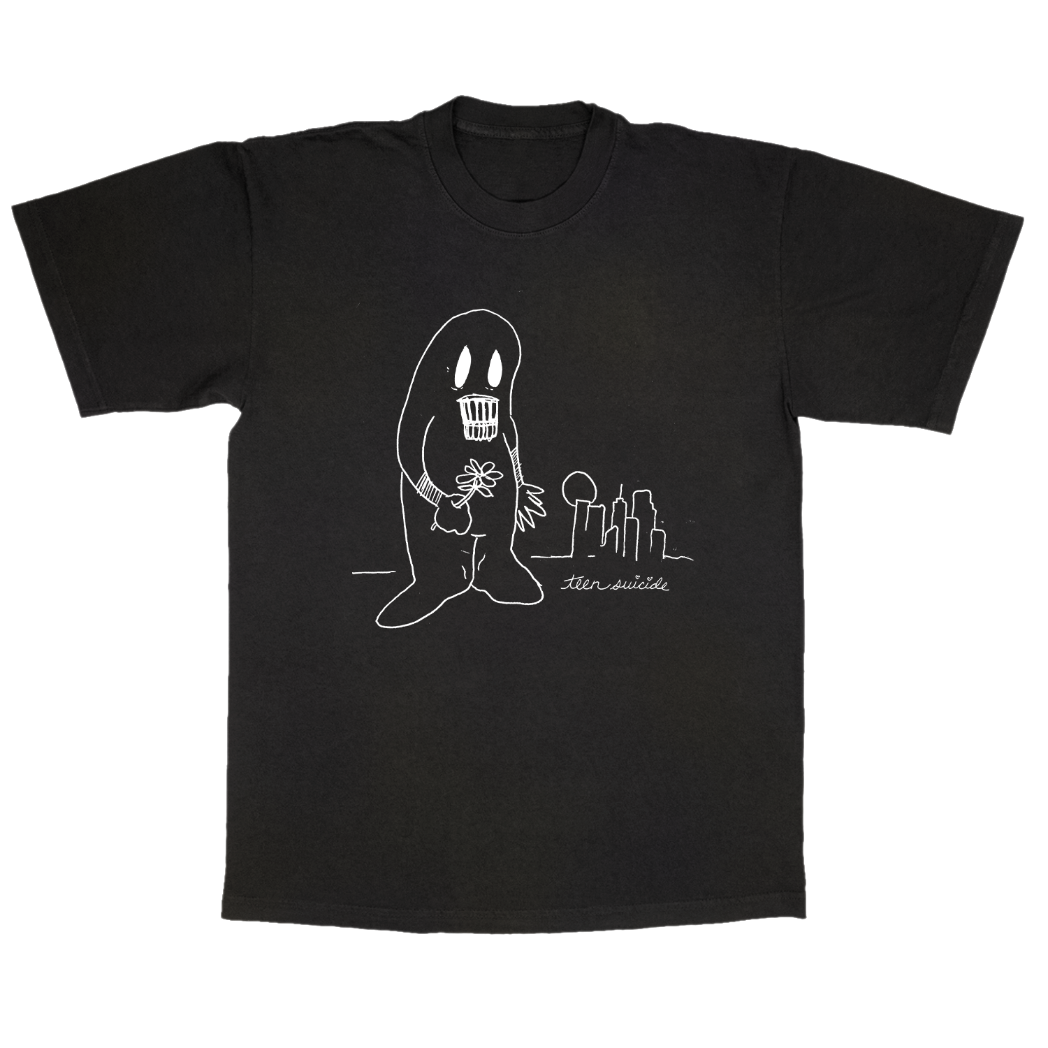 TEEN SUICIDE - GHOST T-SHIRT (BLACK)
