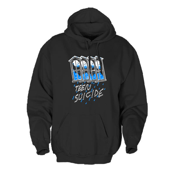 TEEN SUICIDE - RAIN HOODIE (BLACK)