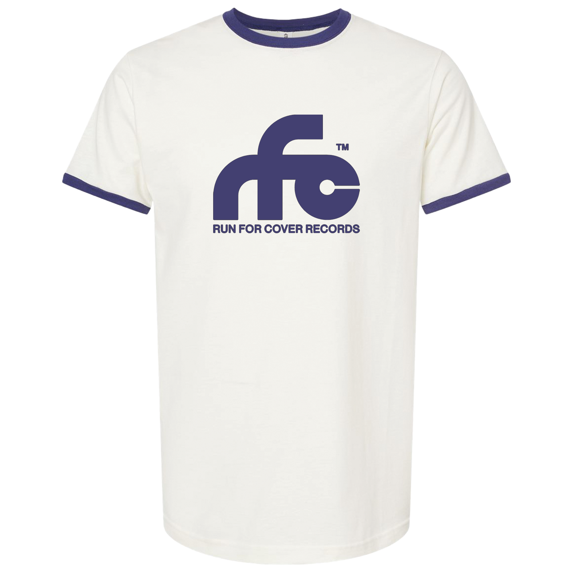Run For Cover - Logo Ringer T-Shirt (White/Blue)