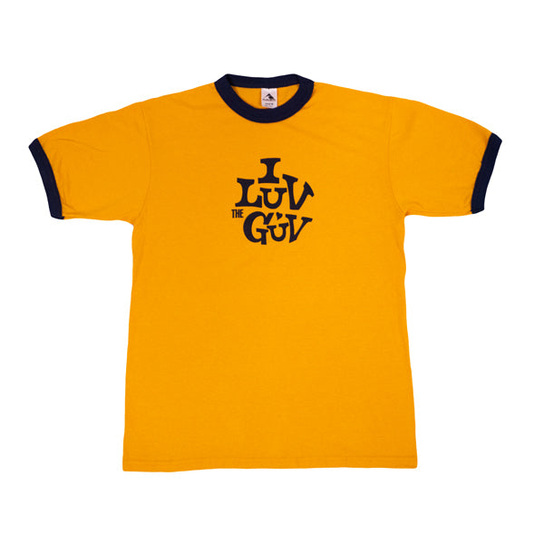YOUNG GUV - I LUV THE GUV RINGER T-SHIRT (YELLOW)