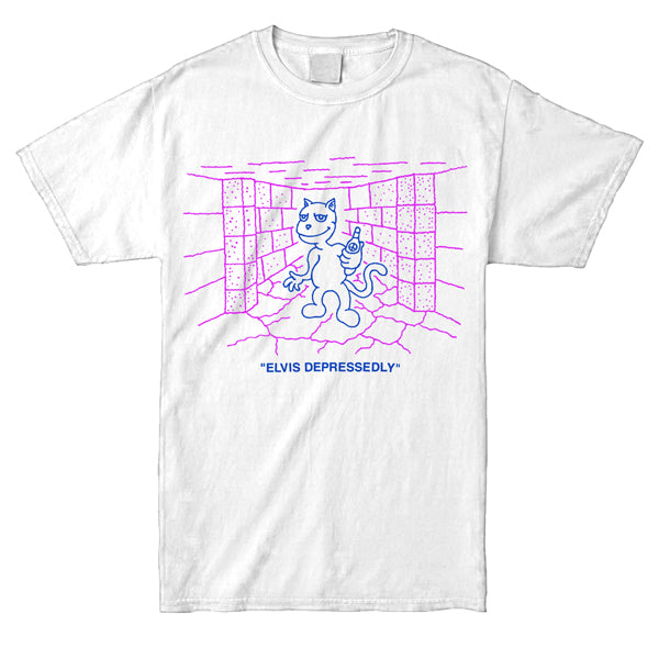 Elvis Depressedly - Cat T-Shirt