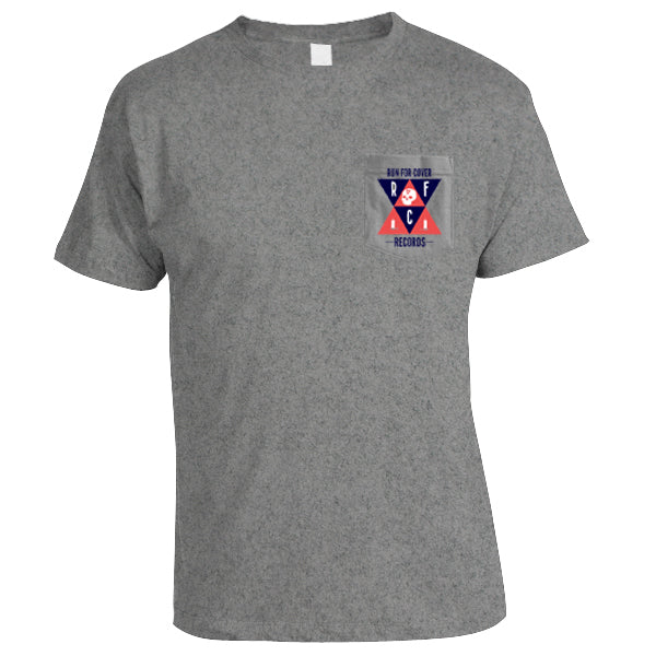 RUN FOR COVER - SKULL POCKET T-SHIRT (GREY)